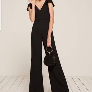 REFORMATION COZUMEL JUMPSUIT in Tangerine print